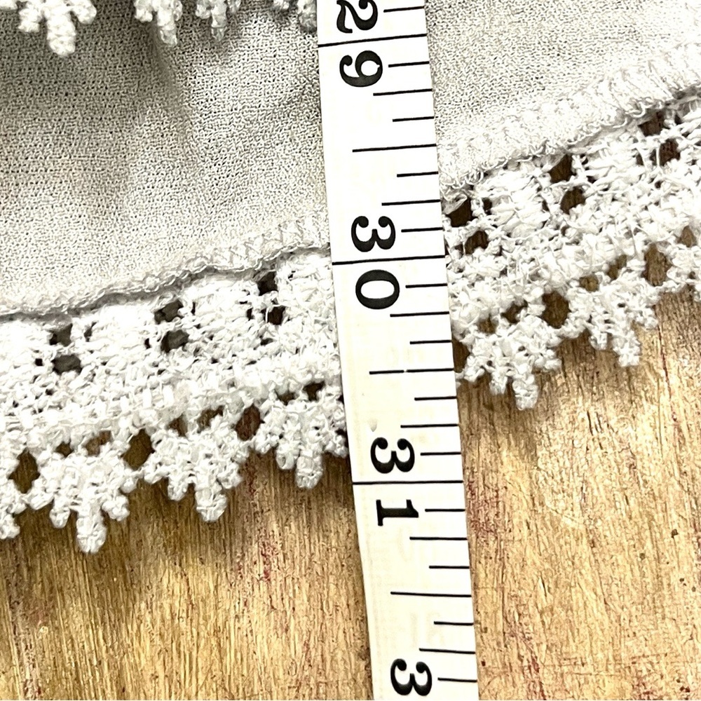 Anthro’s POL,Romantic Boho Off-Shoulder Lace Tassel Sleeve Top Rayon Size Large - Picture 12 of 12